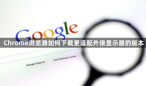 Chrome浏览器如何下载更适配外接显示器的版本1