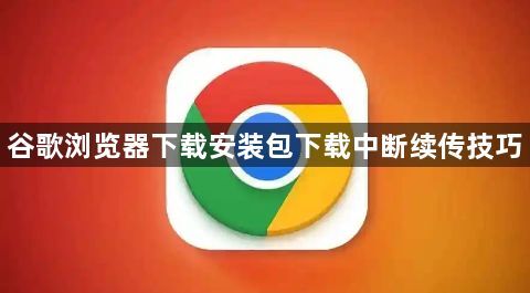 谷歌浏览器下载安装包下载中断续传技巧1