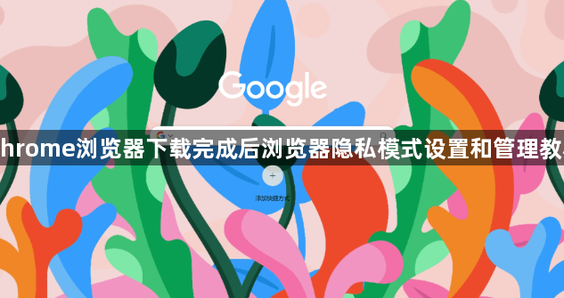 Chrome浏览器下载完成后浏览器隐私模式设置和管理教程1