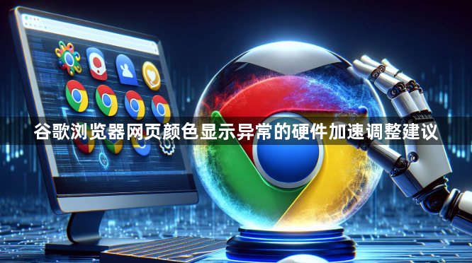 谷歌浏览器网页颜色显示异常的硬件加速调整建议1