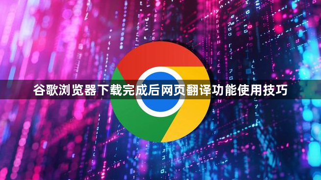 谷歌浏览器下载完成后网页翻译功能使用技巧1