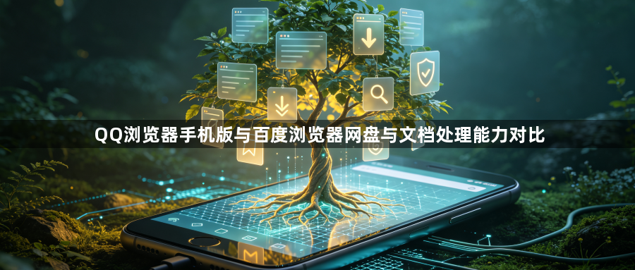 QQ浏览器手机版与百度浏览器网盘与文档处理能力对比1