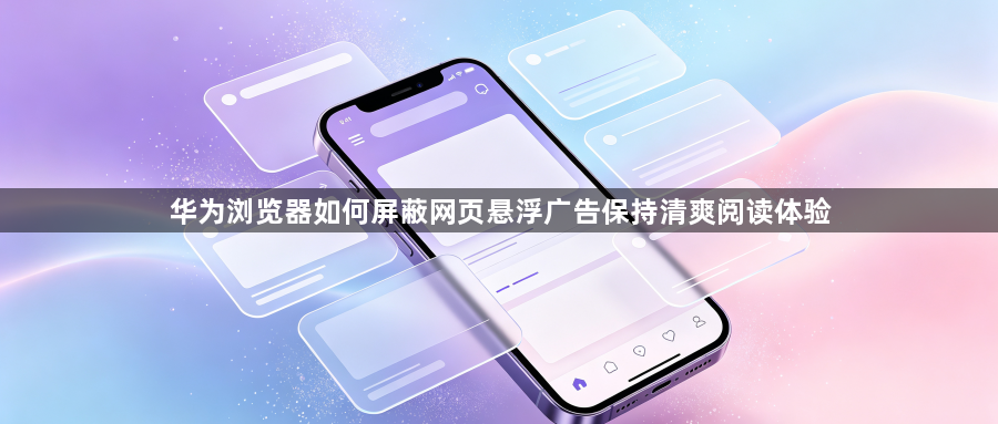 华为浏览器如何屏蔽网页悬浮广告保持清爽阅读体验1