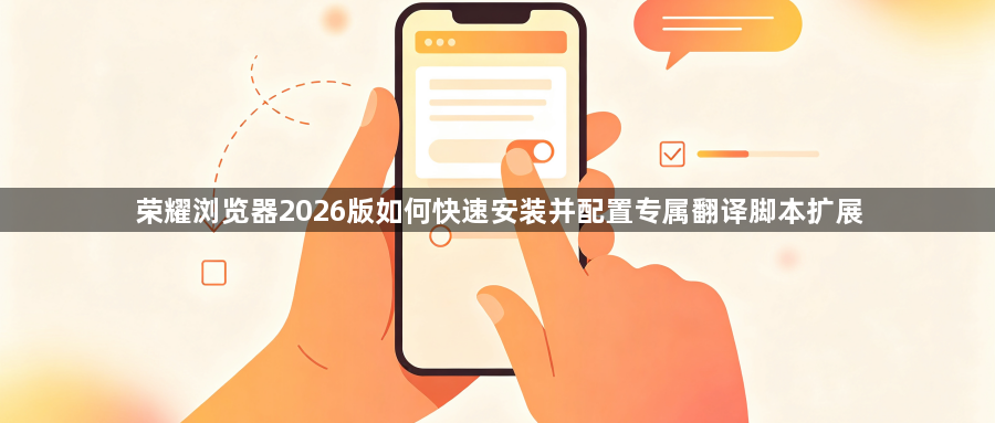 荣耀浏览器2026版如何快速安装并配置专属翻译脚本扩展1