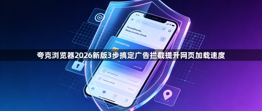 夸克浏览器2026新版3步搞定广告拦截提升网页加载速度1