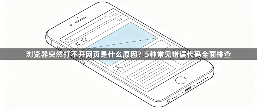 浏览器突然打不开网页是什么原因？5种常见错误代码全面排查1