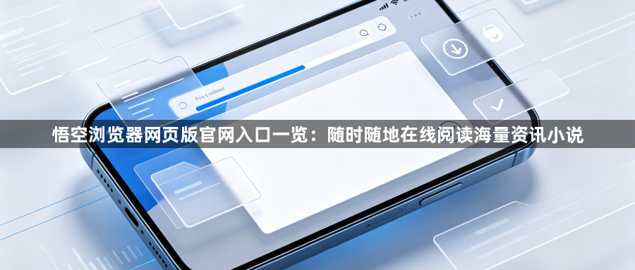 悟空浏览器网页版官网入口一览:随时随地在线阅读海量资讯小说1