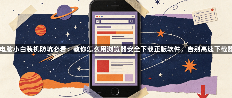 电脑小白装机防坑必看:教你怎么用浏览器安全下载正版软件,告别高速下载器1