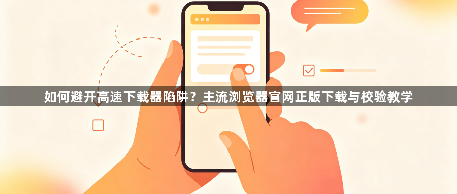 如何避开高速下载器陷阱？主流浏览器官网正版下载与校验教学1