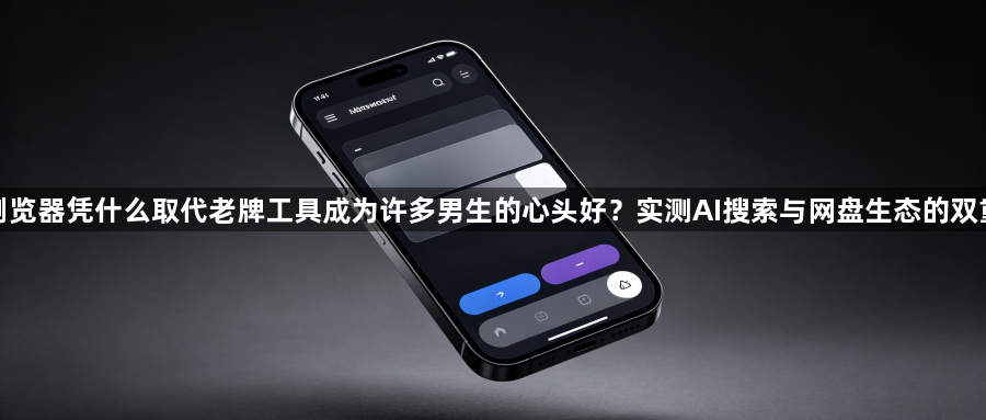 夸克浏览器凭什么取代老牌工具成为许多男生的心头好？实测AI搜索与网盘生态的双重加持1